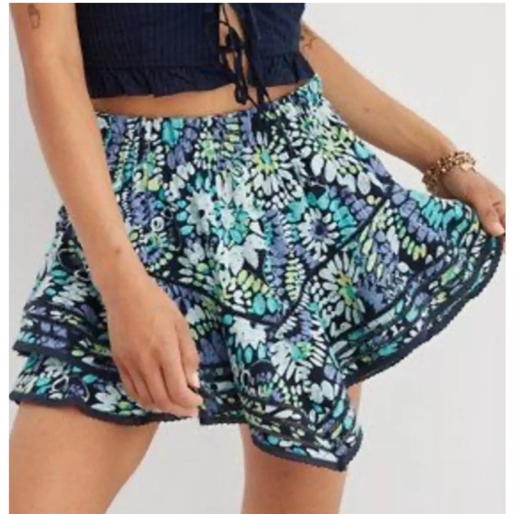 Floral Blue Women's Shorts